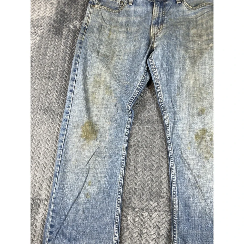 Y2K‎ Levi's 514 Relaxed Straight Fit Jeans W34 L30 Men's Blue Denim Medium Wash